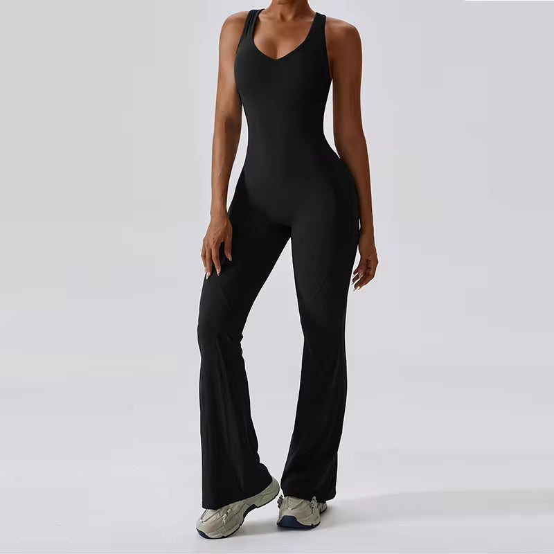 Back V Sleeveless Jumpsuit