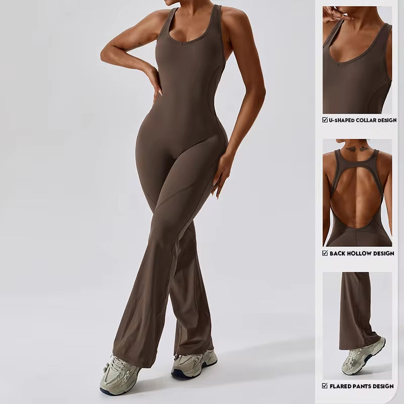 Back V Sleeveless Jumpsuit 