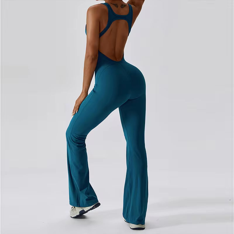 Back V Sleeveless Jumpsuit 
